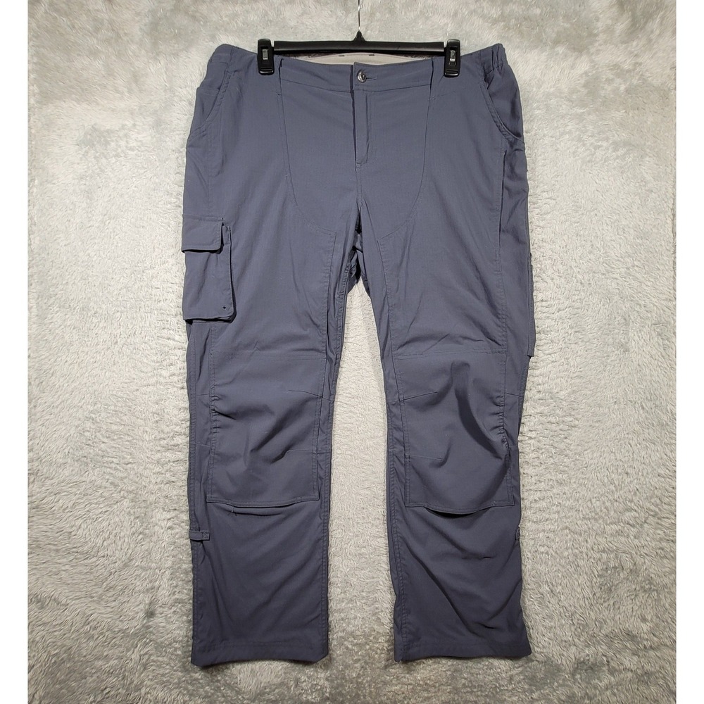 Duluth Trading‎ Co Cargo Pants Men 18x31 Gray Ripstop Work Outdoor Dbl Knee *